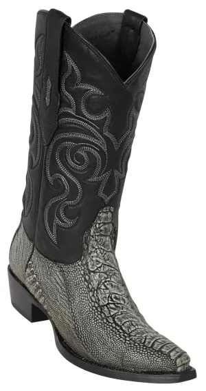 940581 LOS ALTOS BOOTS SNIP TOE OSTRICH LEG RUSTIC BLACK