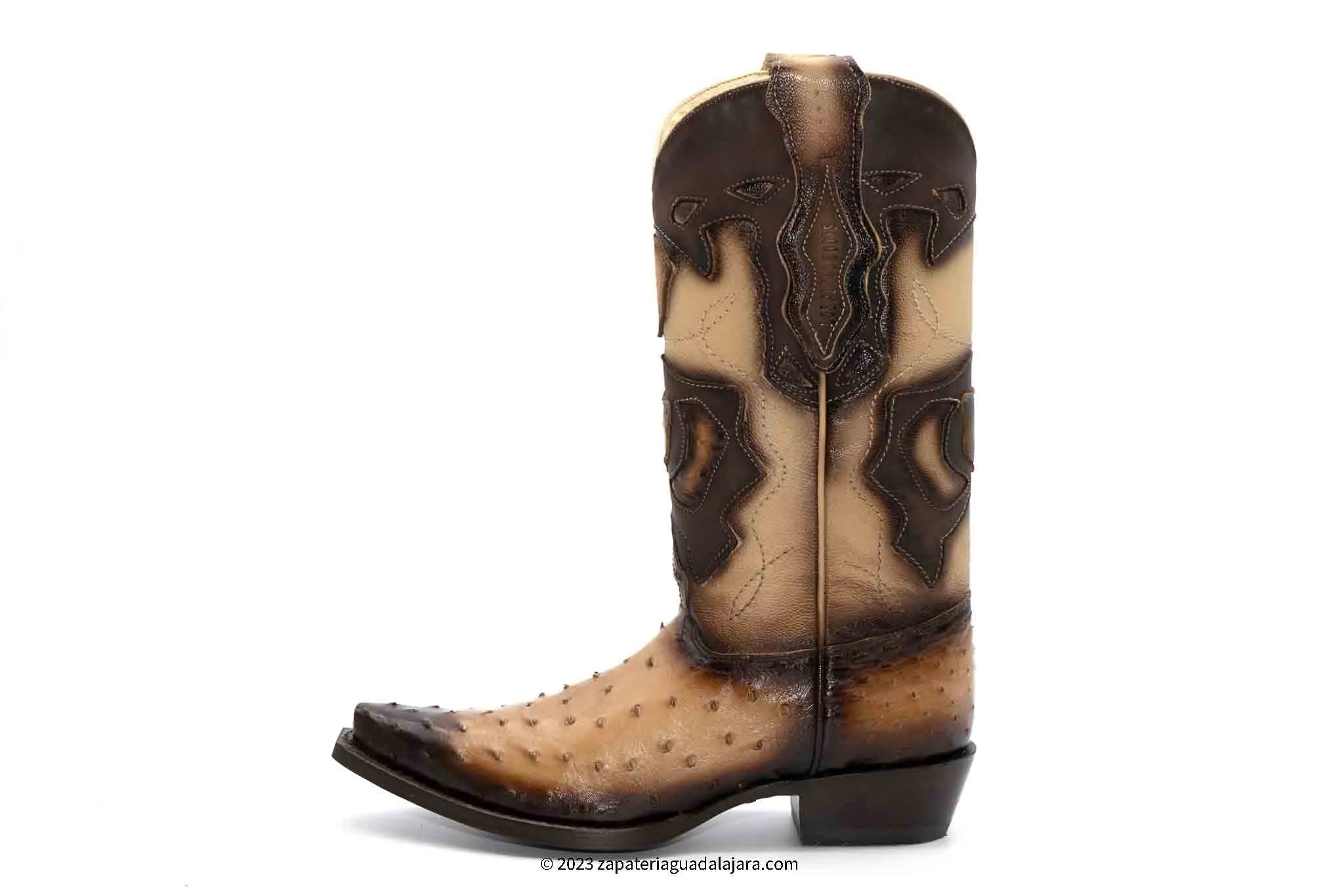 94RD0315 SNIP TOE OSTRICH FADED ORYX