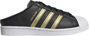 Adidas Wmns Superstar Mule 'Black Gold Metallic' Sneakers, black