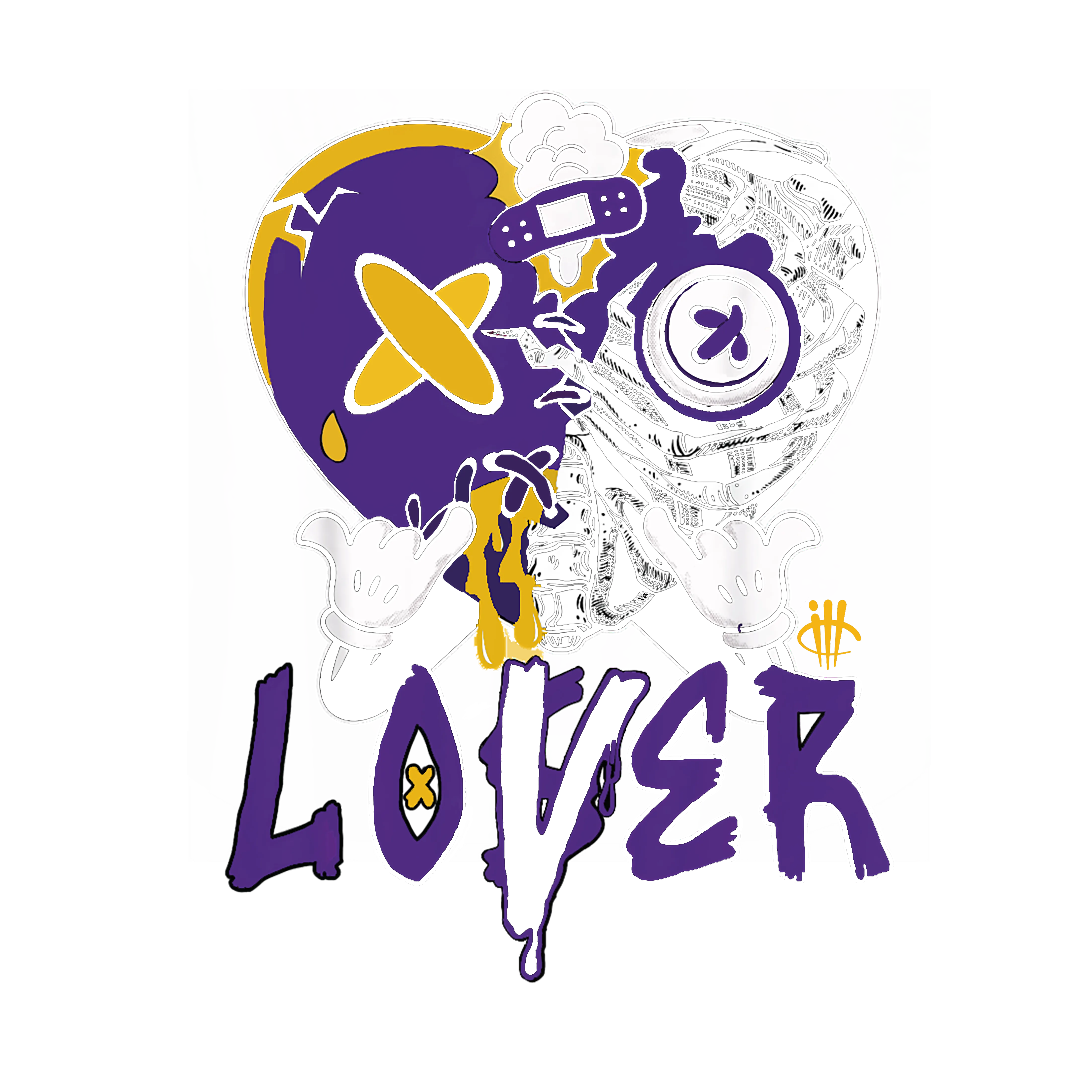 Air Jordan 12 Field Purple - Black T-Shirt (Lover Heart)