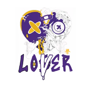 Air Jordan 12 Field Purple - Black T-Shirt (Lover Heart)