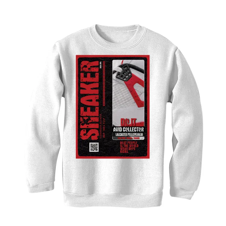 Air Jordan 4 "Red Cement" White T-Shirt (SNEAKER COLLECTOR)