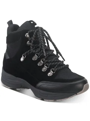 AMERICAN RAG Womens Black 0.5" Platform Removable Insole Comfort Margie Round Toe Wedge Lace-Up Athletic Sneakers Shoes