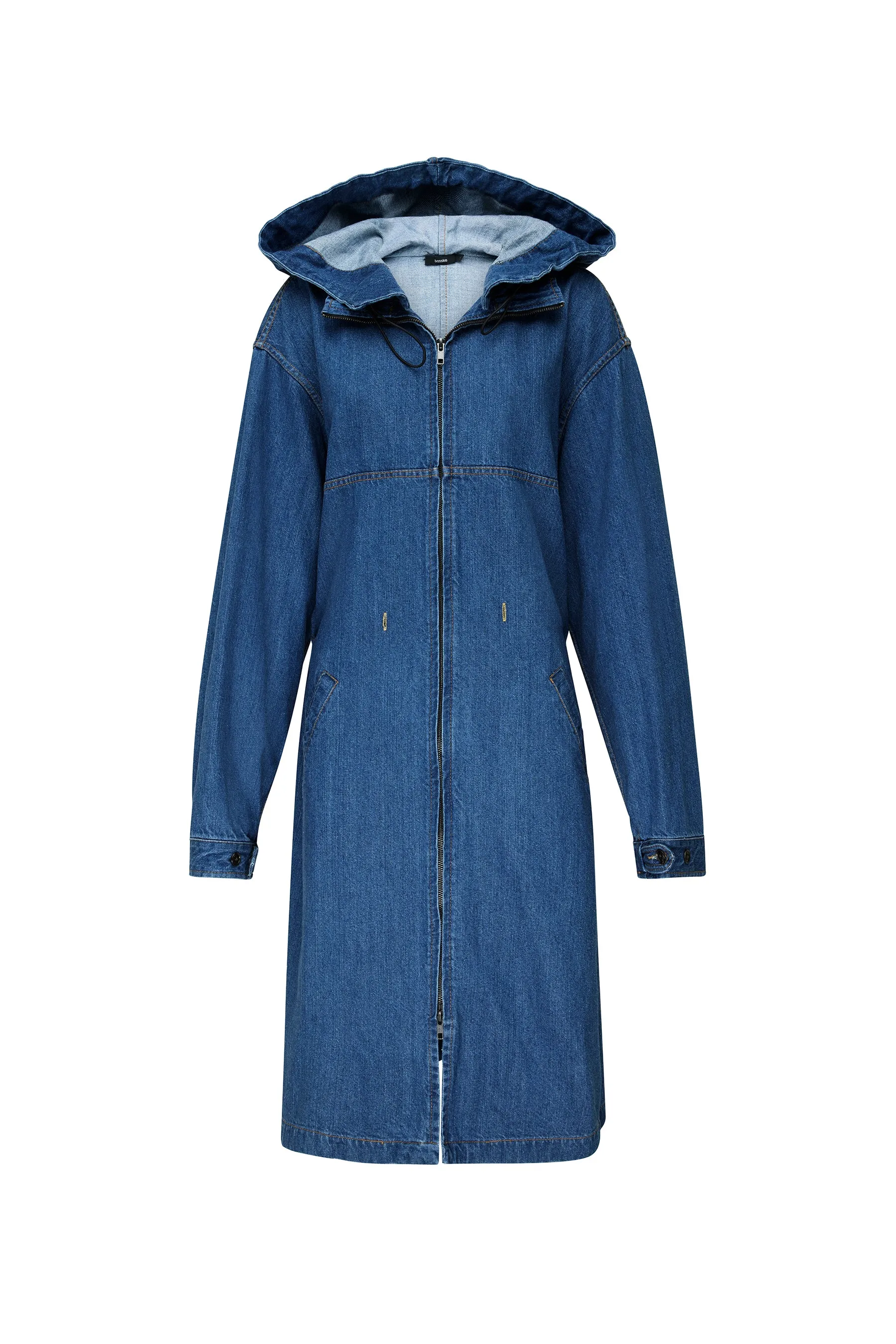 athletic denim anorak