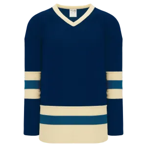 Athletic Knit (AK) H6500A-464 Adult Navy/Sand/Capital Blue League Hockey Jersey