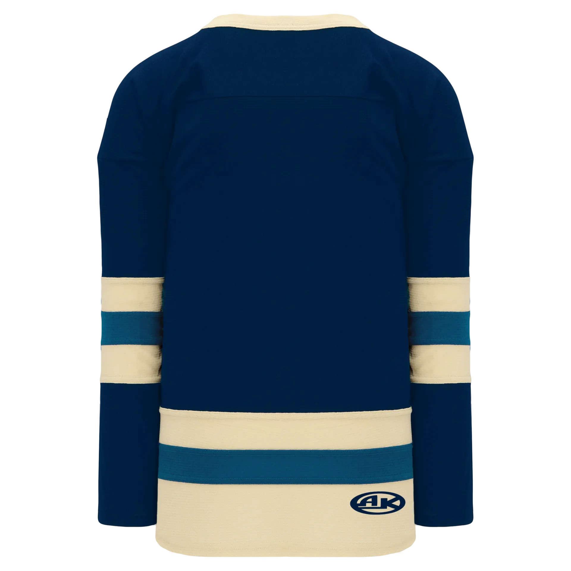 Athletic Knit (AK) H6500Y-464 Youth Navy/Sand/Capital Blue League Hockey Jersey