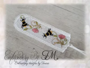 Bookmark honey bee / 5x7 hoop