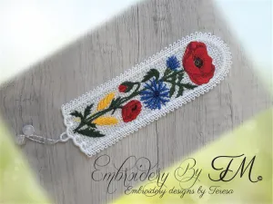 Bookmark summer / 5x7 hoop