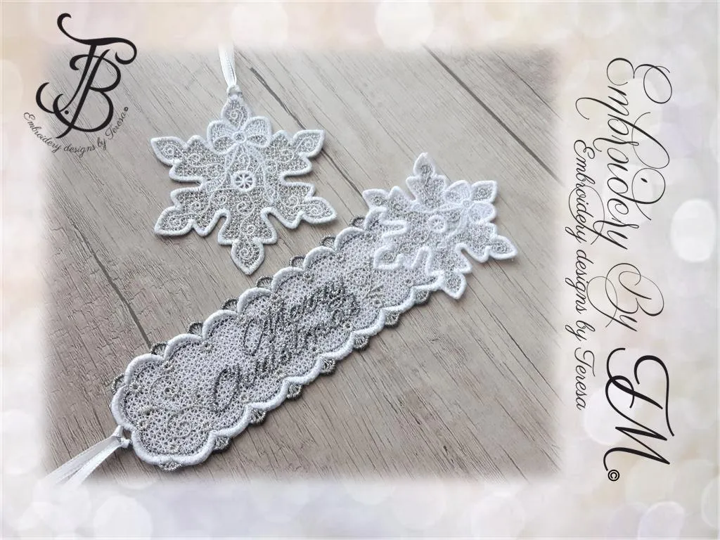 Bookmark with Snowflake   Christmas decoration