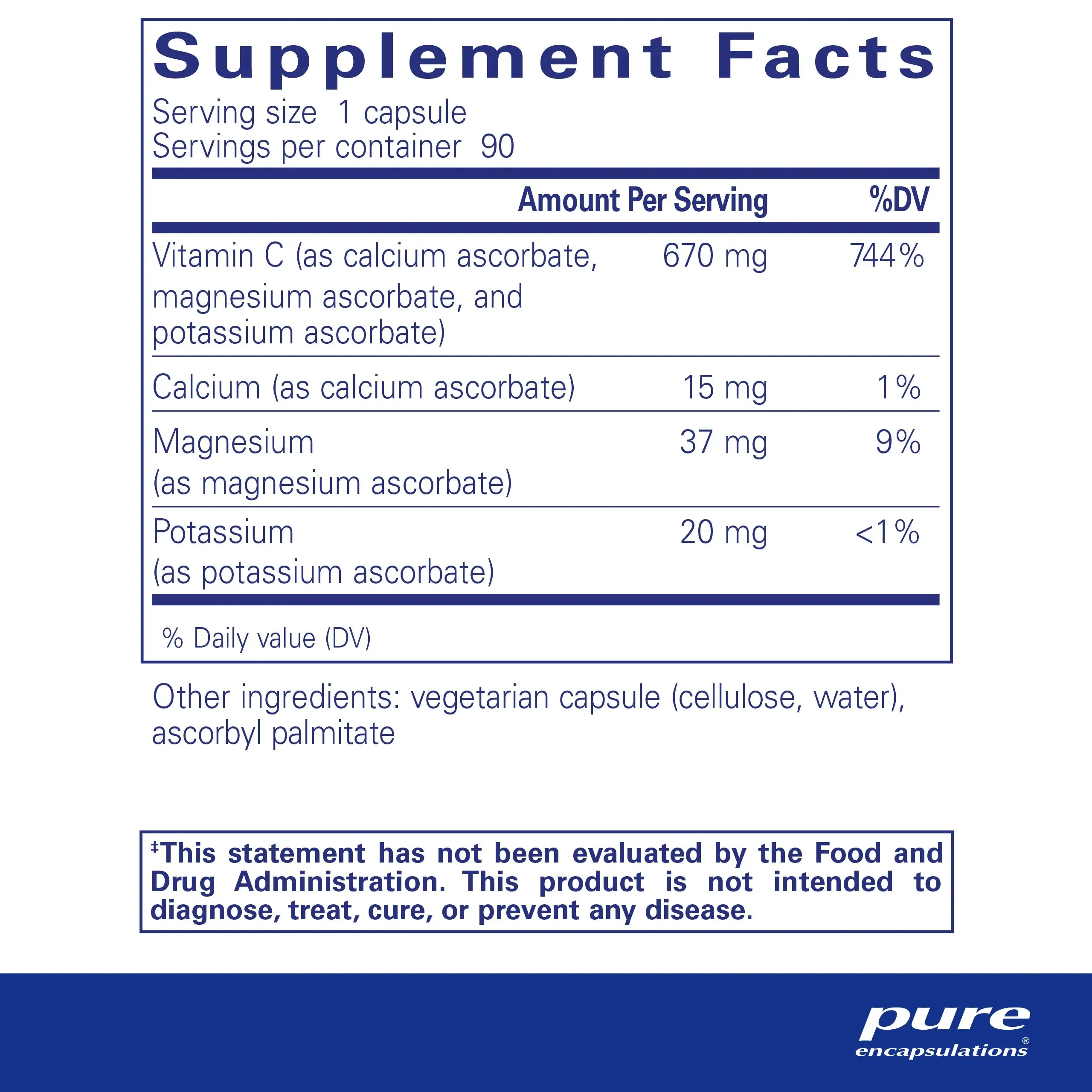 Buffered Ascorbic Acid capsules