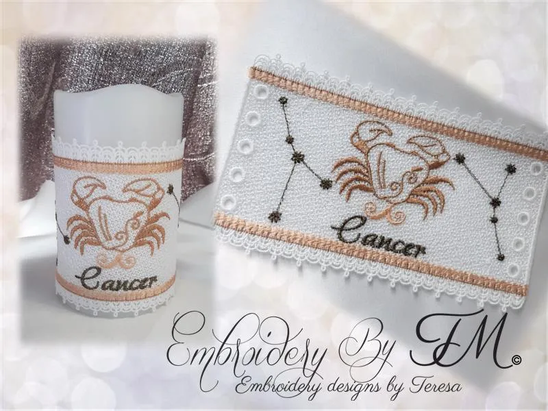 Candle corset Cancer / 5x7 hoop