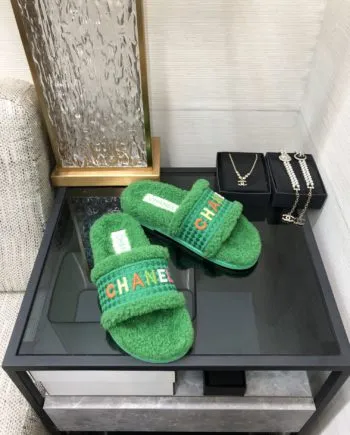CHL Women's Mules With Lining Green For Women 1.2in/3cm