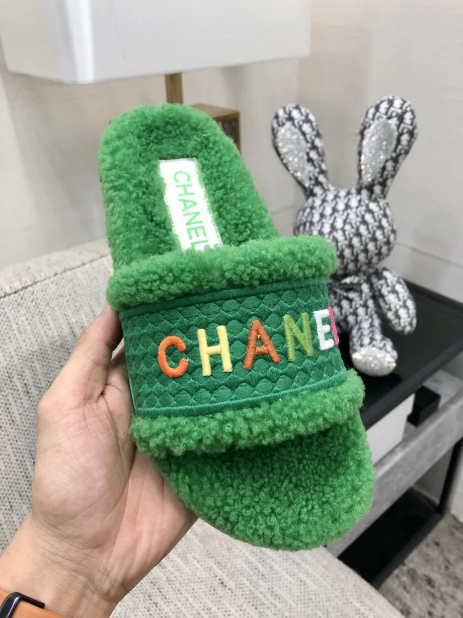 CHL Women's Mules With Lining Green For Women 1.2in/3cm