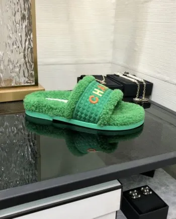 CHL Women's Mules With Lining Green For Women 1.2in/3cm