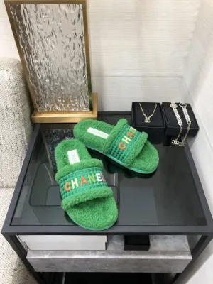 CHL Women's Mules With Lining Green For Women 1.2in/3cm