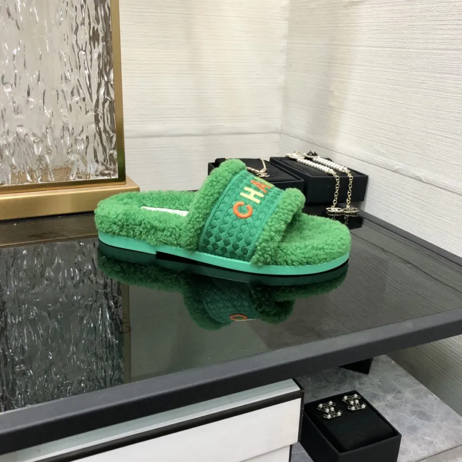 CHL Women's Mules With Lining Green For Women 1.2in/3cm