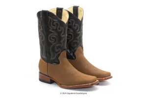 DENVER ALFA MEN SQUARE TOE ORIX CRAZY LEATHER BOOT