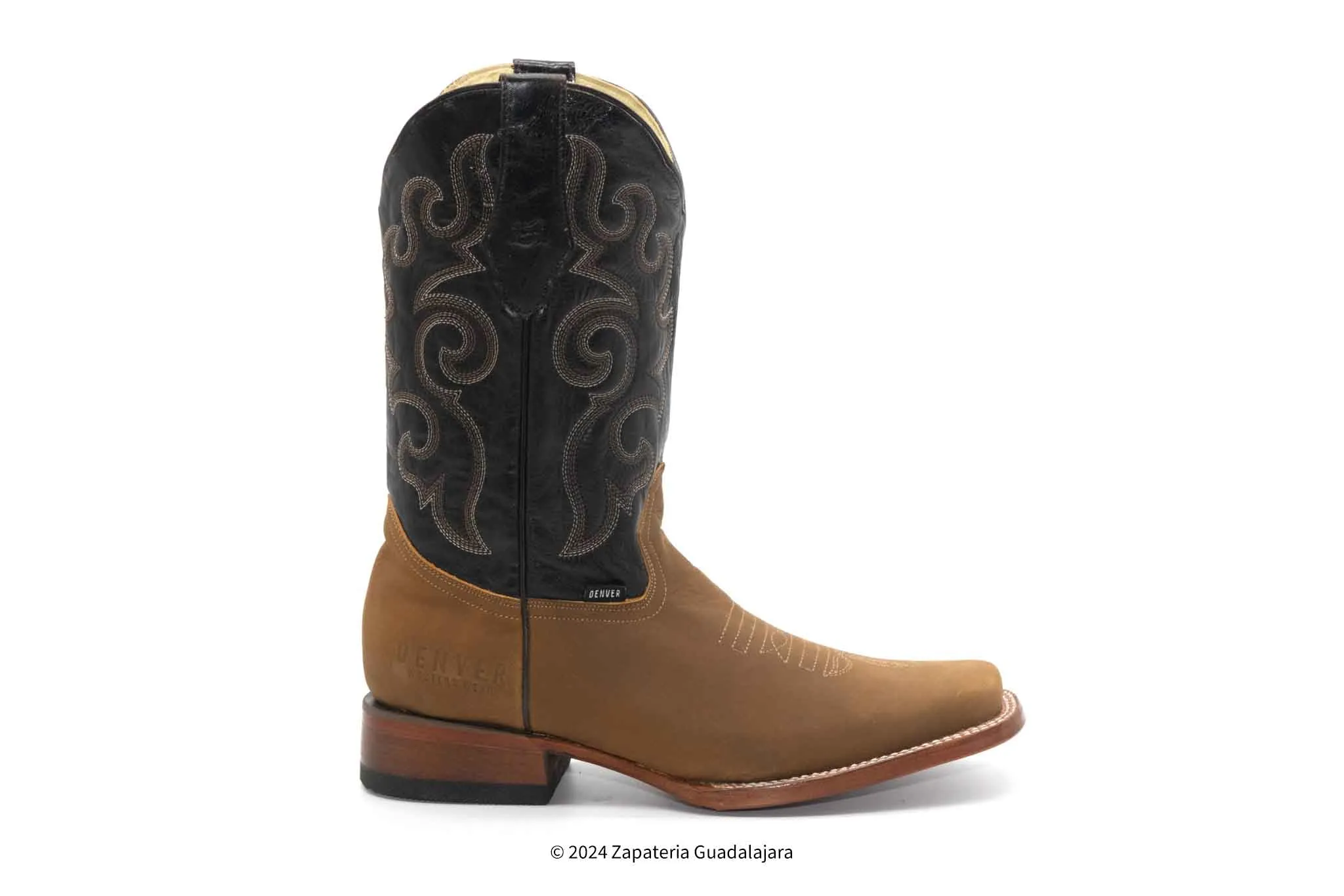 DENVER ALFA MEN SQUARE TOE ORIX CRAZY LEATHER BOOT