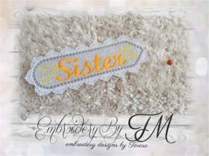 FSL bookmark Sister / 5x7 hoop