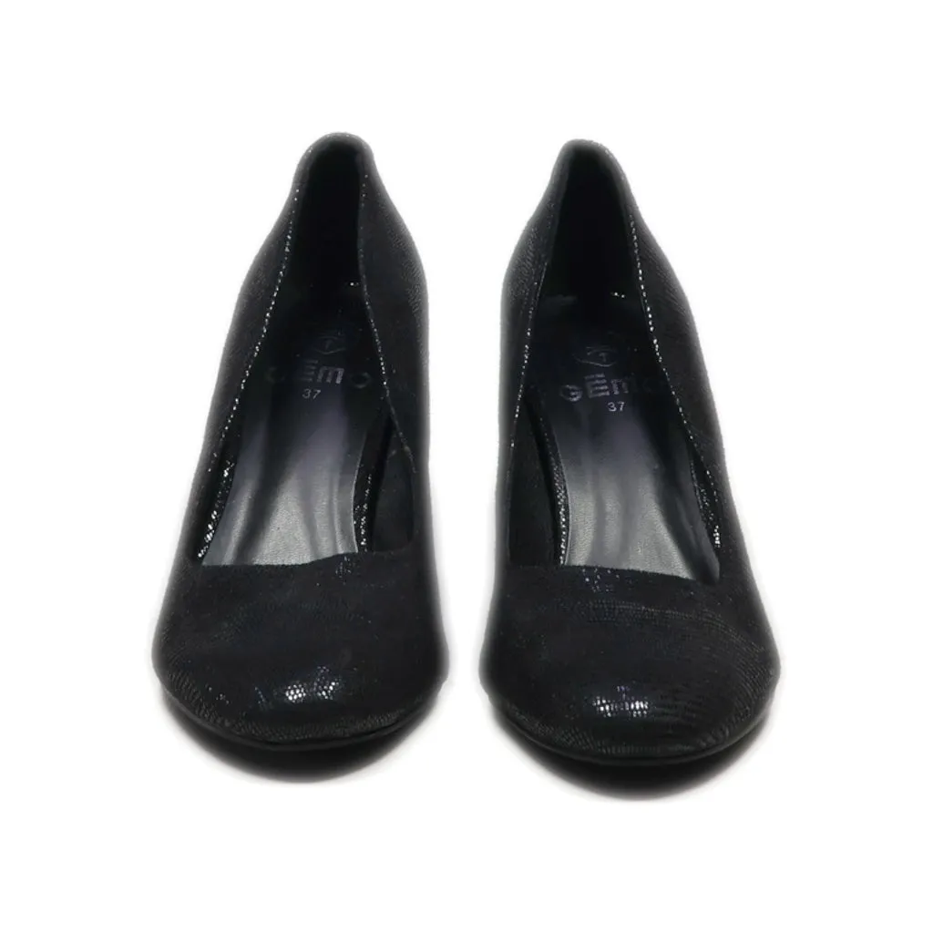 Gemo High-Heel Shoes Fabric Black Colour For Women