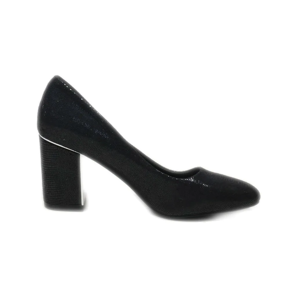 Gemo High-Heel Shoes Fabric Black Colour For Women
