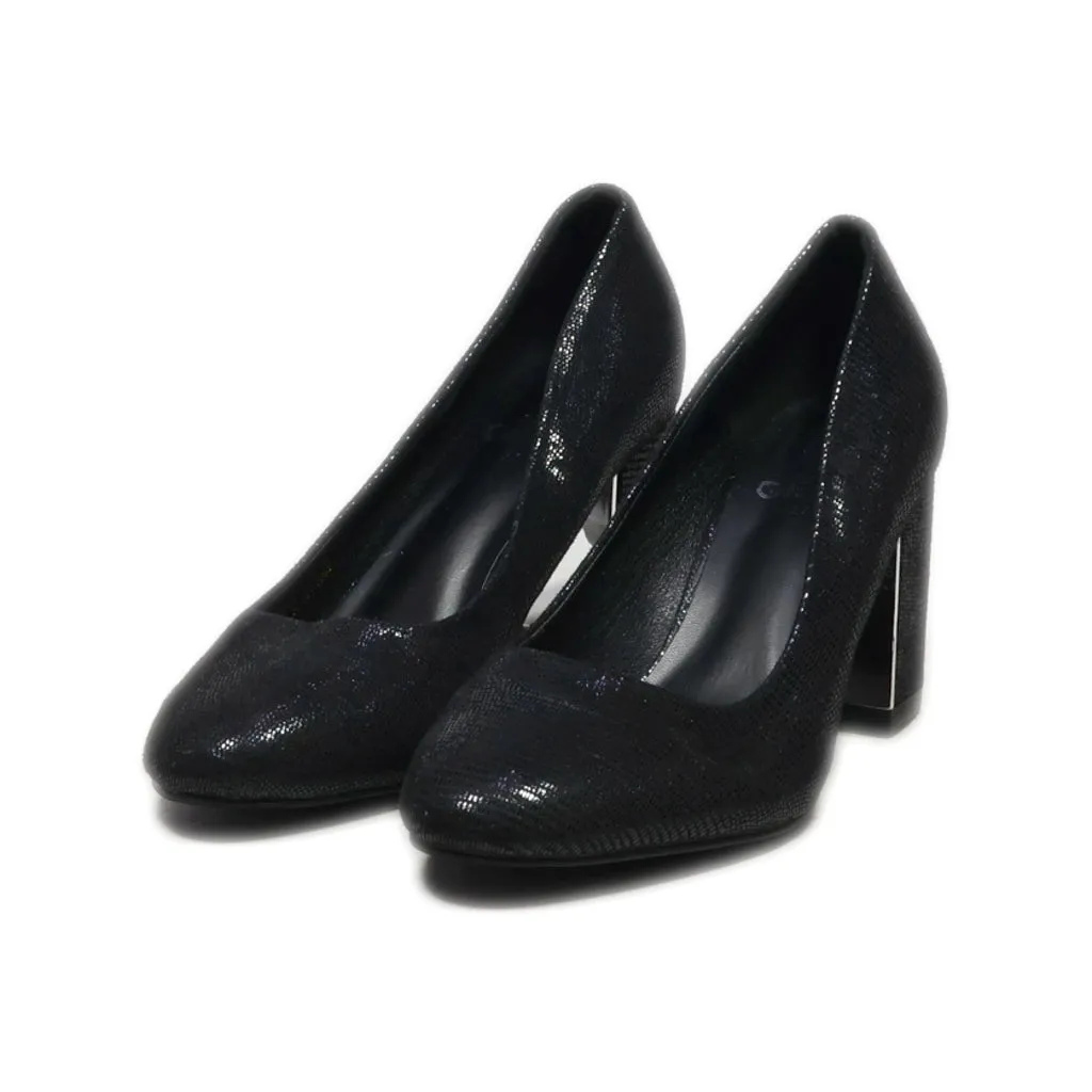 Gemo High-Heel Shoes Fabric Black Colour For Women