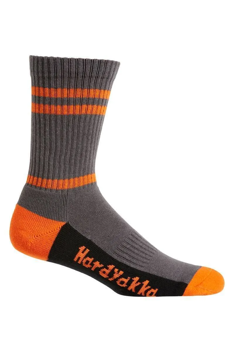 Hard Yakka Padded Cotton Crew Work Sock - 5 Pack (Y20035)