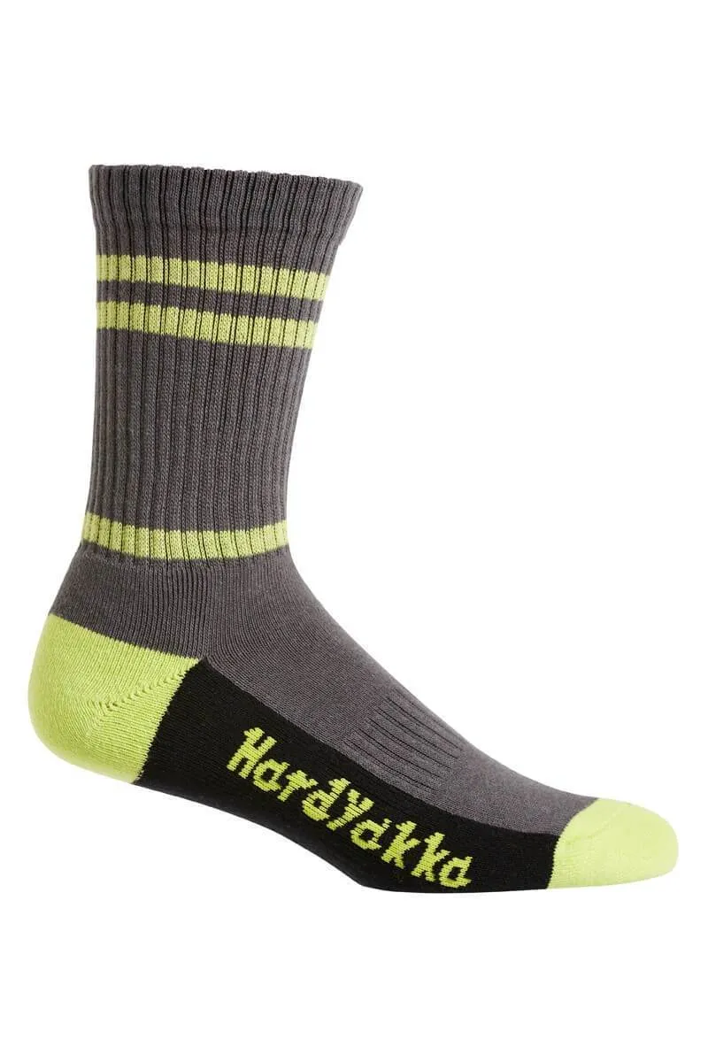 Hard Yakka Padded Cotton Crew Work Sock - 5 Pack (Y20035)