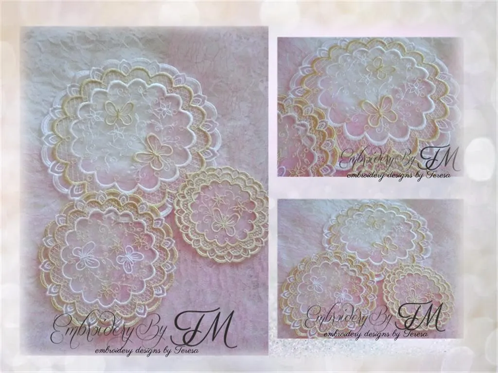 ITH hoop design for t-shirt, pillow, etc./ Two variations/ITH design and decorative design on the organza/Four sizes