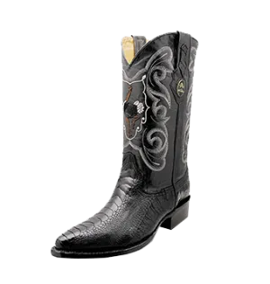 JB925 J Toe Ostrich Original Boot Black