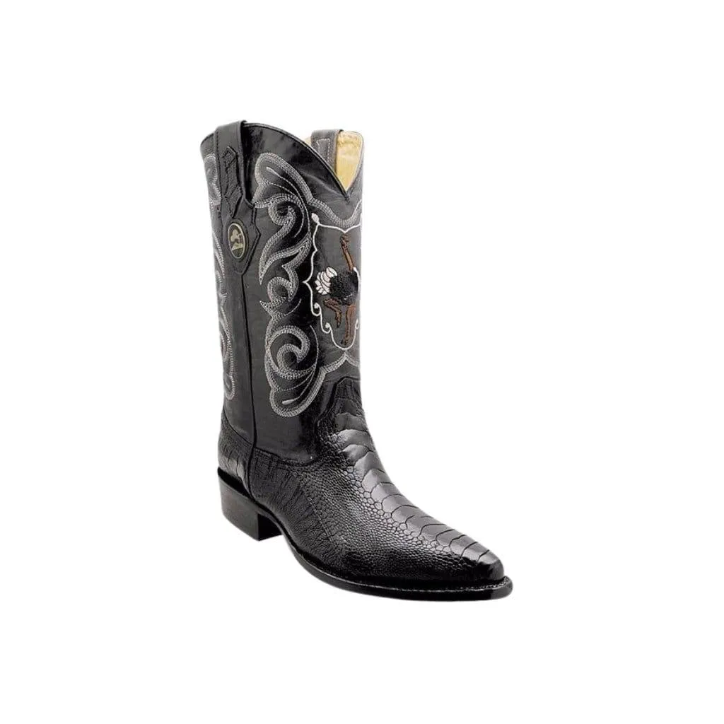 JB925 J Toe Ostrich Original Boot Black