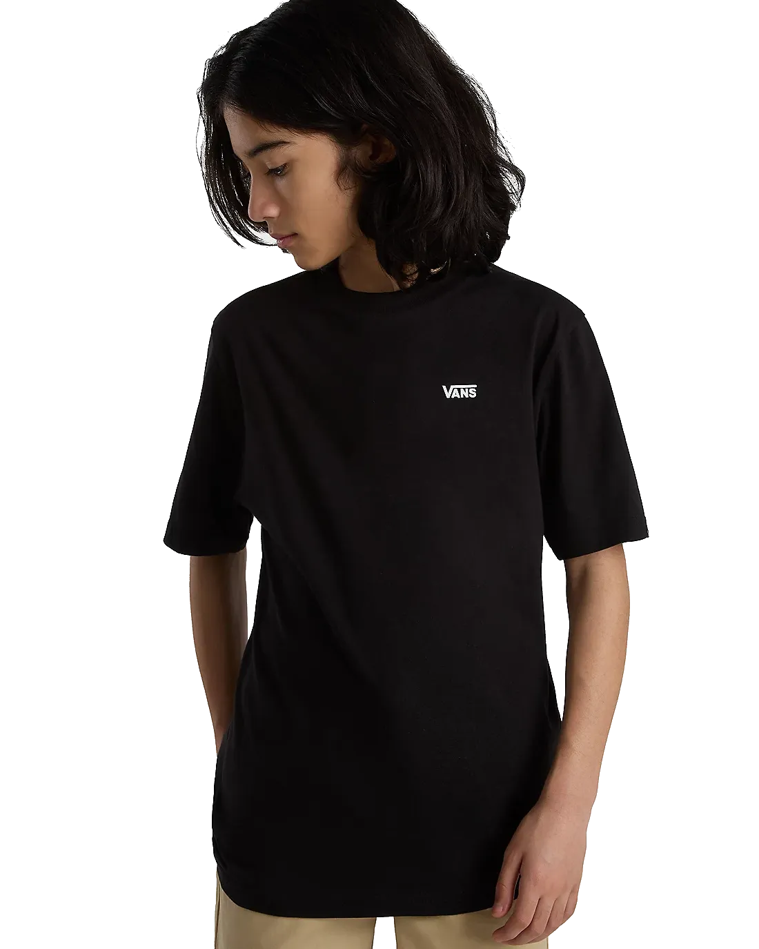Left Chest Boys T-Shirt in Black