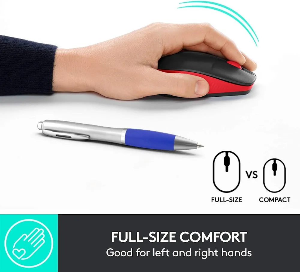 Logitech M190 Full-Size Wireless Mouse