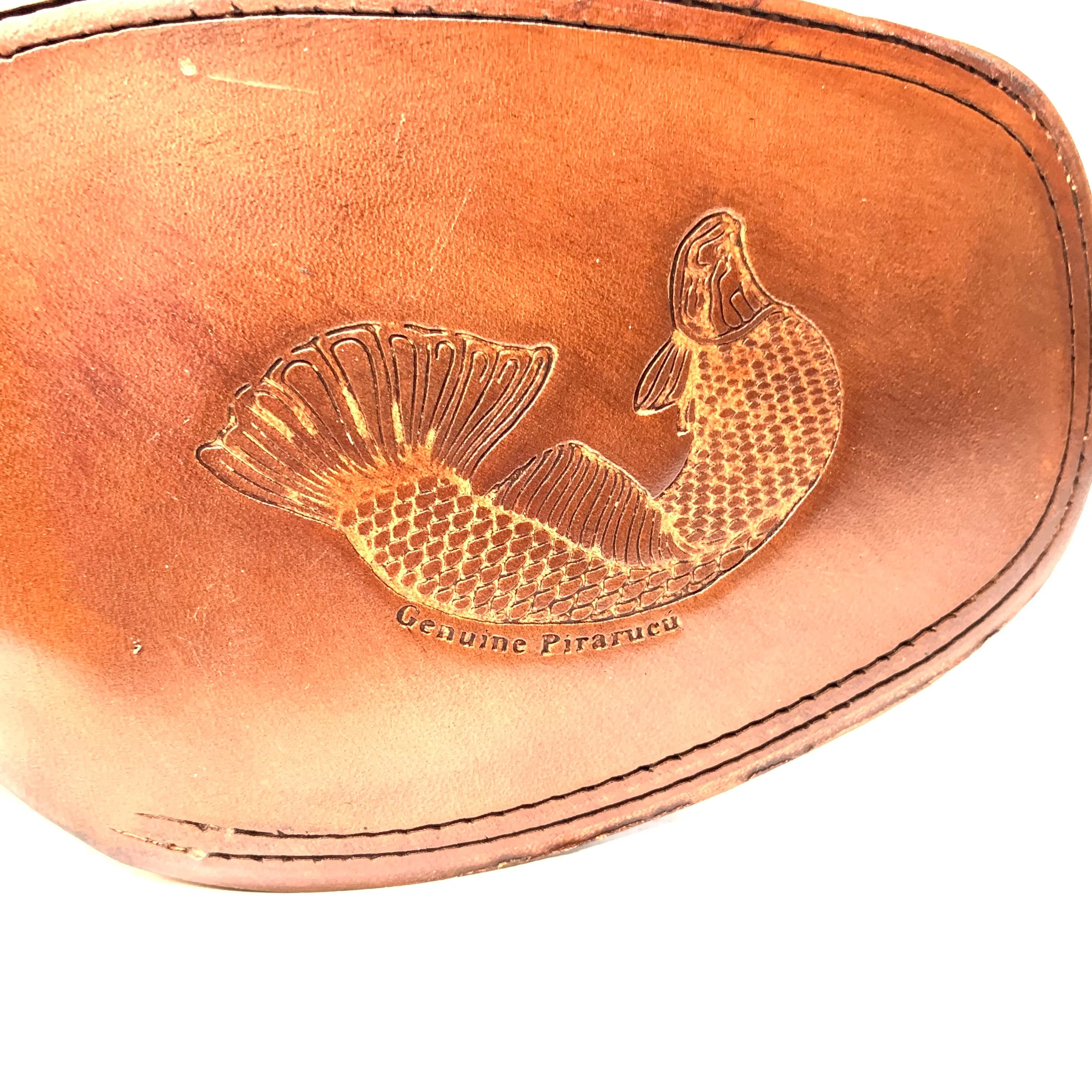 Los Altos Boots Cognac Pirarucu Square toe Cowboy Boots