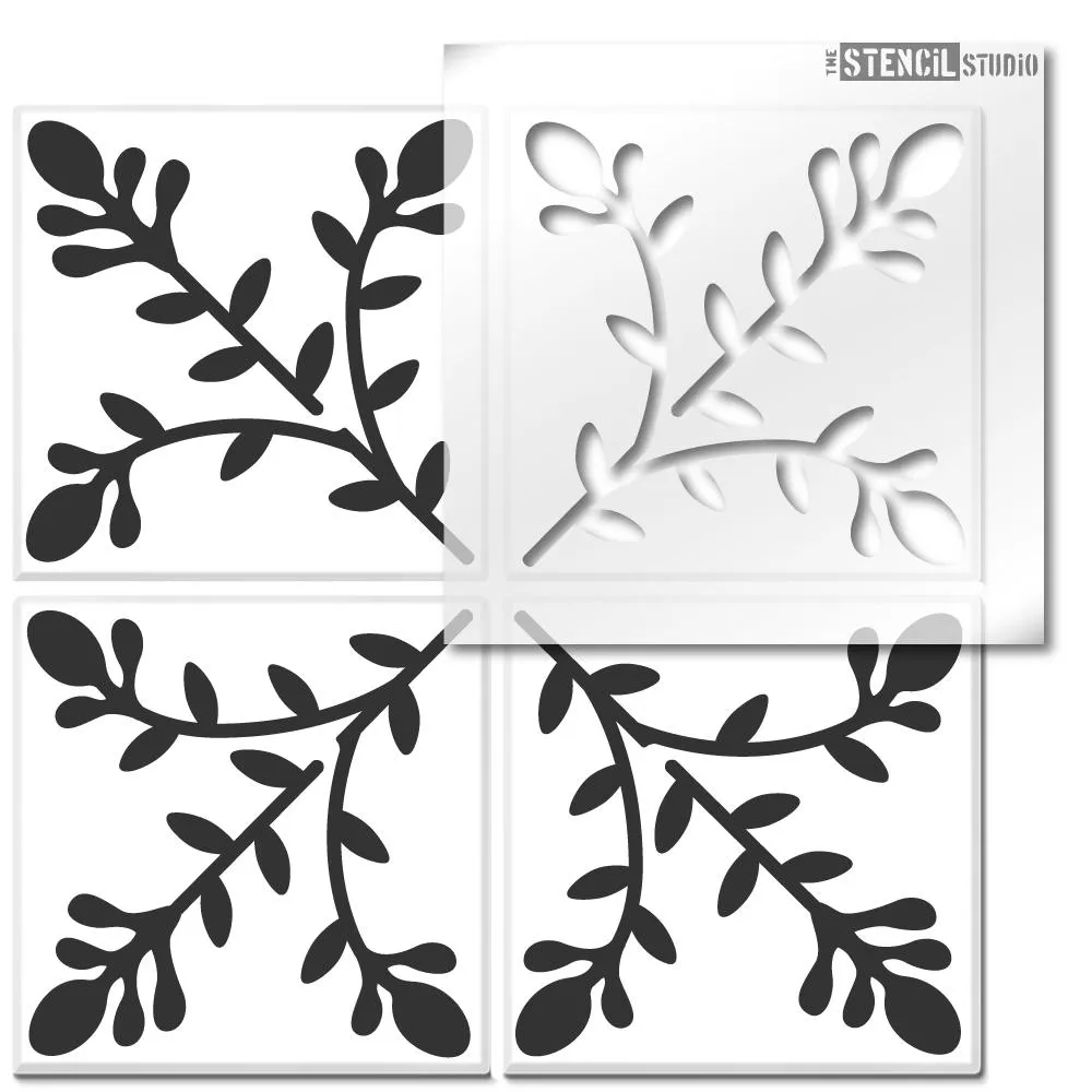 Meadow Trail Tile Stencil