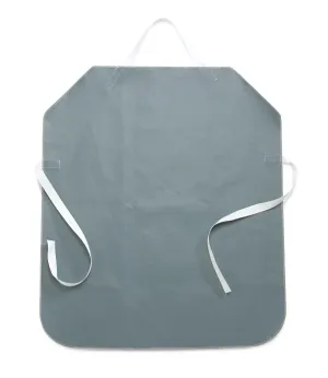 Medline MDT014119 Teflon (Non-Stick) Coated Smoker's Apron, Full Chest And Lap, Grey