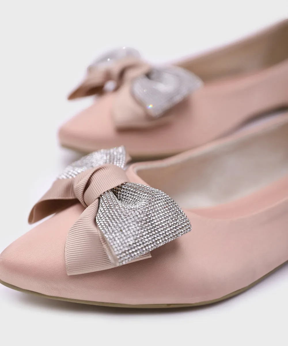 Pink Faux Leather Pumps