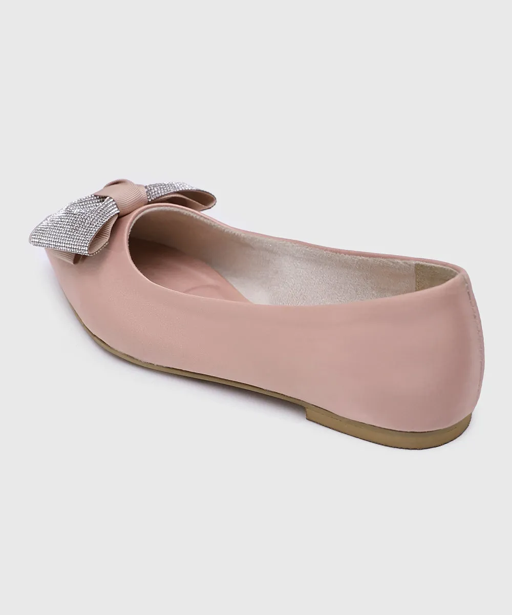 Pink Faux Leather Pumps