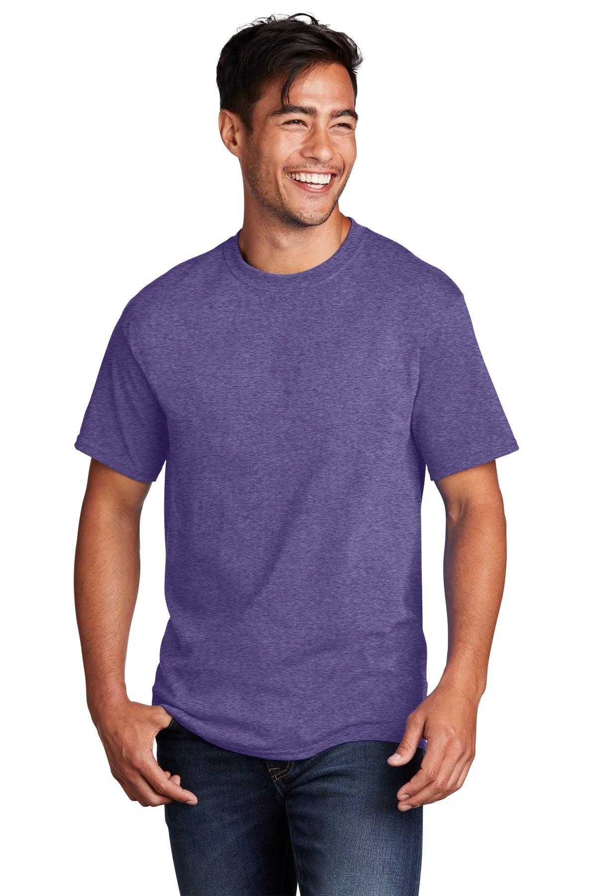 Port & Company Core Cotton Custom Tee's, Heather Purple*