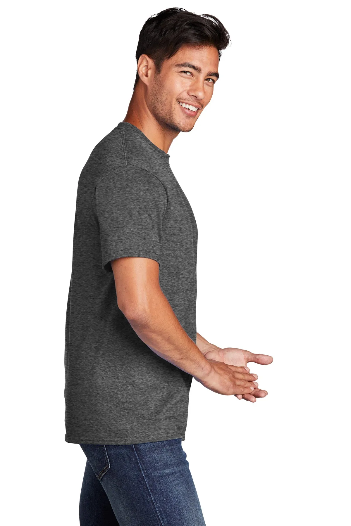 Port & Company Core Cotton Customized Tee's, Dark Heather Grey*