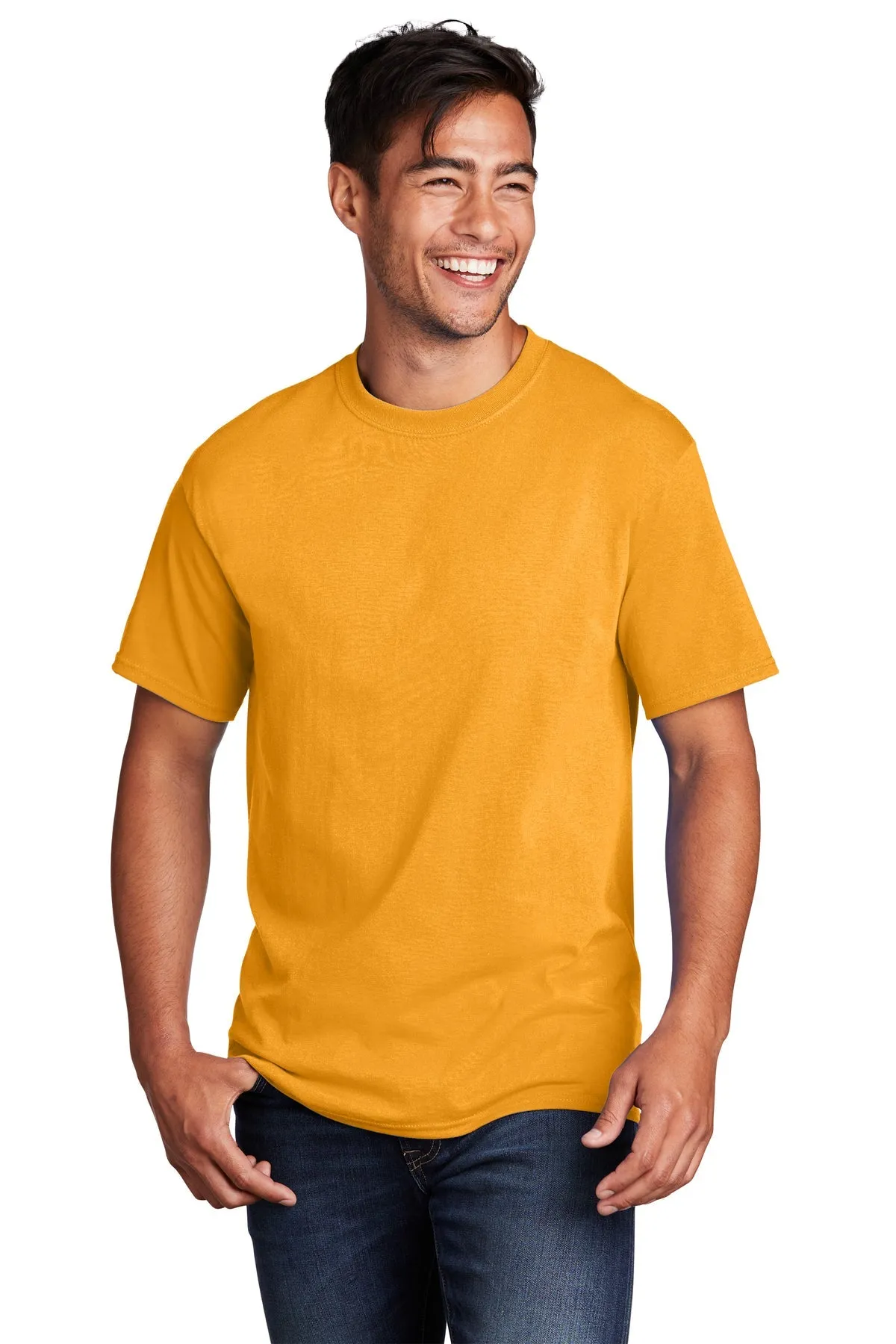 Port & Company Core Cotton Customized Tee's, Gold