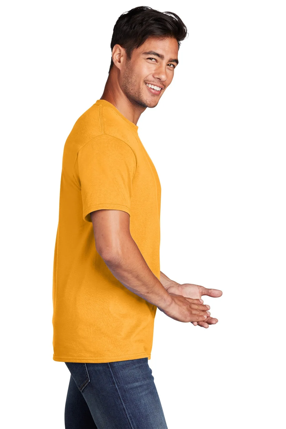 Port & Company Core Cotton Customized Tee's, Gold