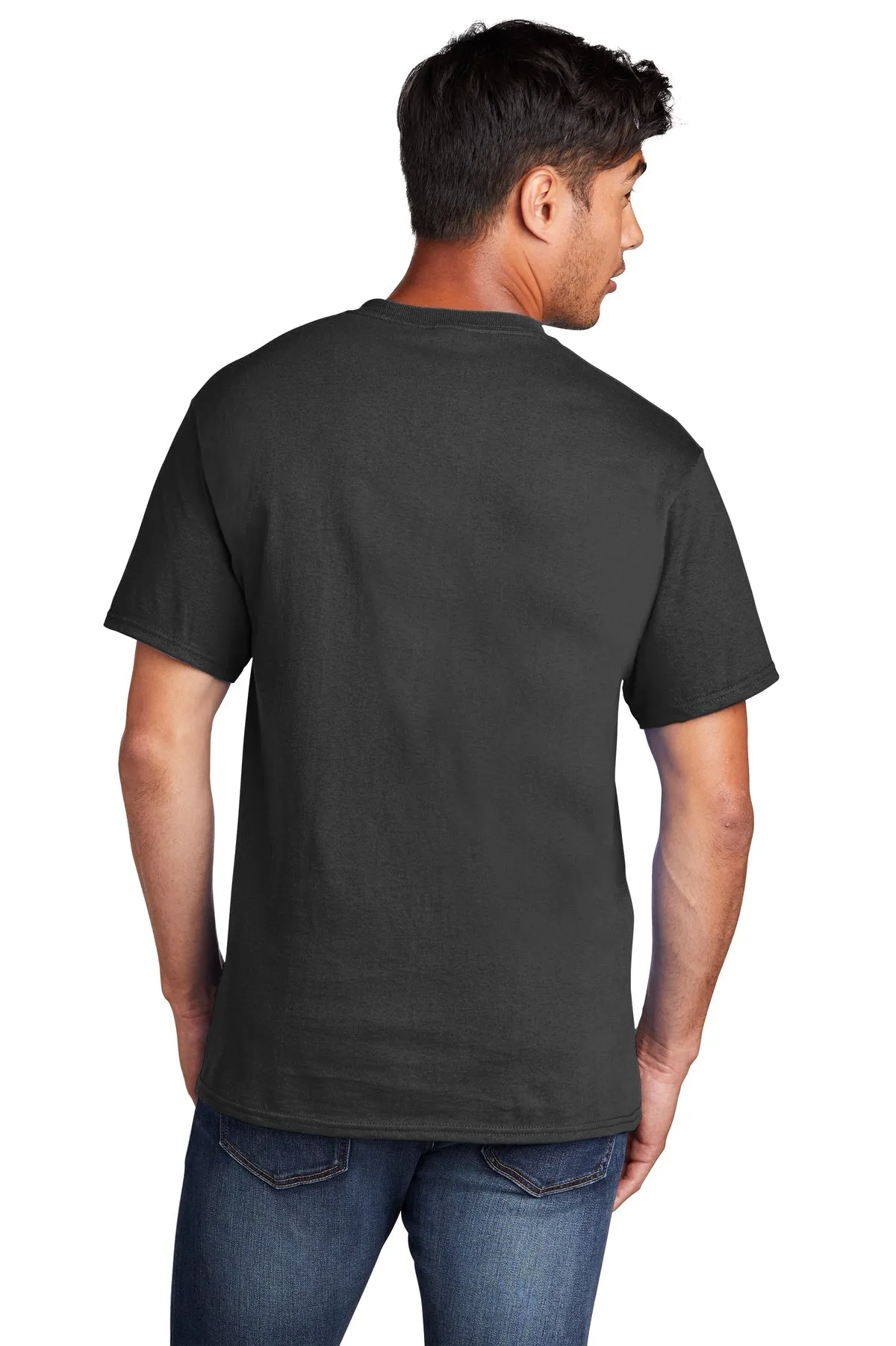 Port & Company Core Cotton Customized Tee's, Jet Black