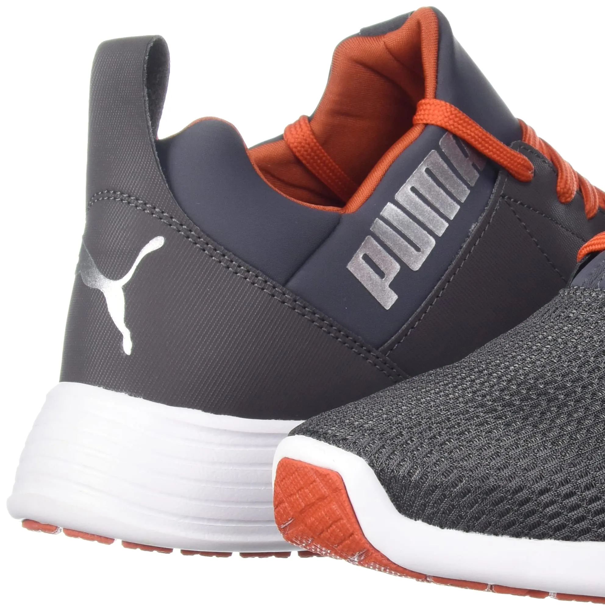 Puma men Zod Runner NM Asphalt-Pureed Pumpkin-Silver Running Shoe