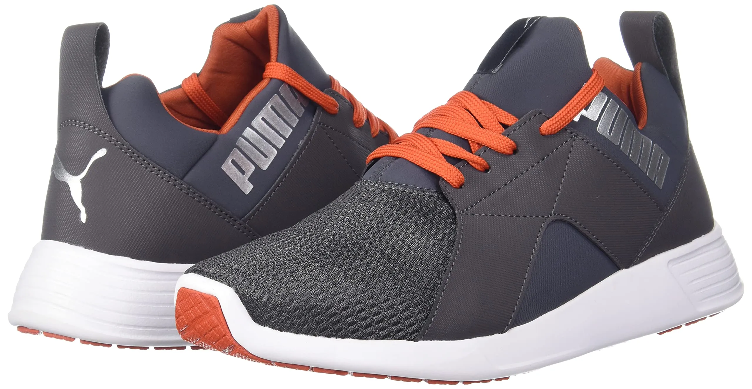Puma men Zod Runner NM Asphalt-Pureed Pumpkin-Silver Running Shoe