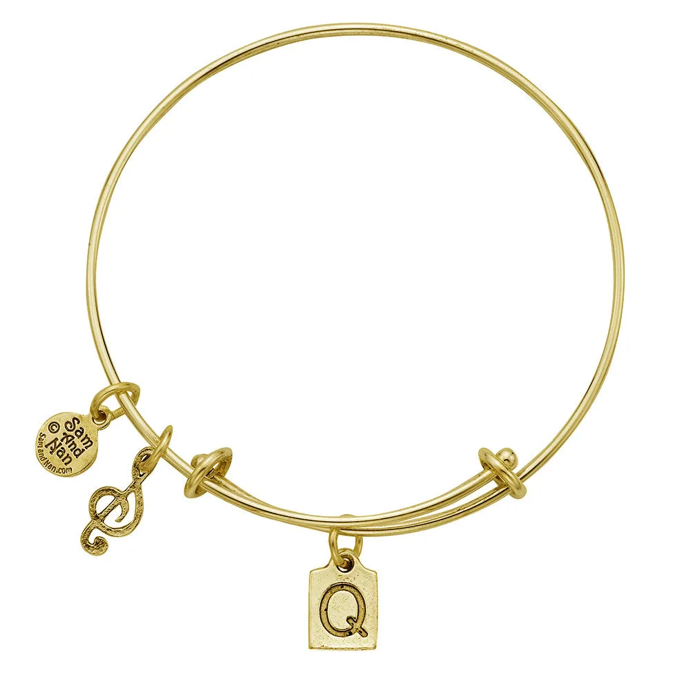 Q Charm Bangle Bracelet