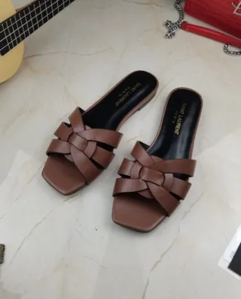 SLY Women's Tribute Flat Mules Brown For Women