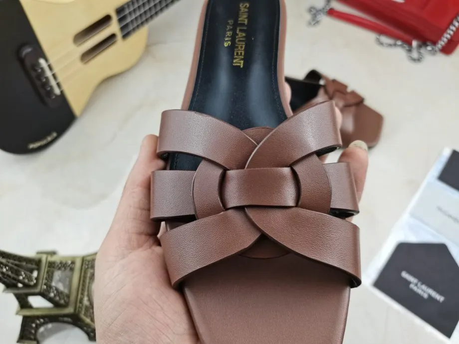 SLY Women's Tribute Flat Mules Brown For Women