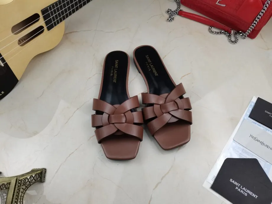 SLY Women's Tribute Flat Mules Brown For Women