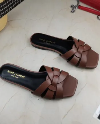 SLY Women's Tribute Flat Mules Brown For Women